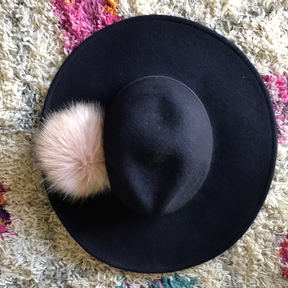 Hatattack navy wool wide brimmed hat NWT